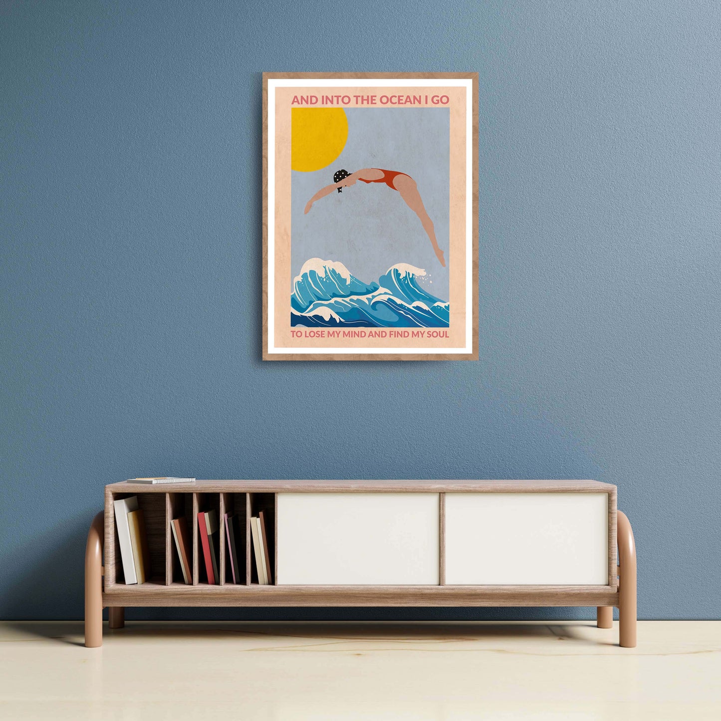 DIVE GIRL (RED) | PRINT