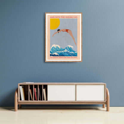 DIVE GIRL (RED) | PRINT