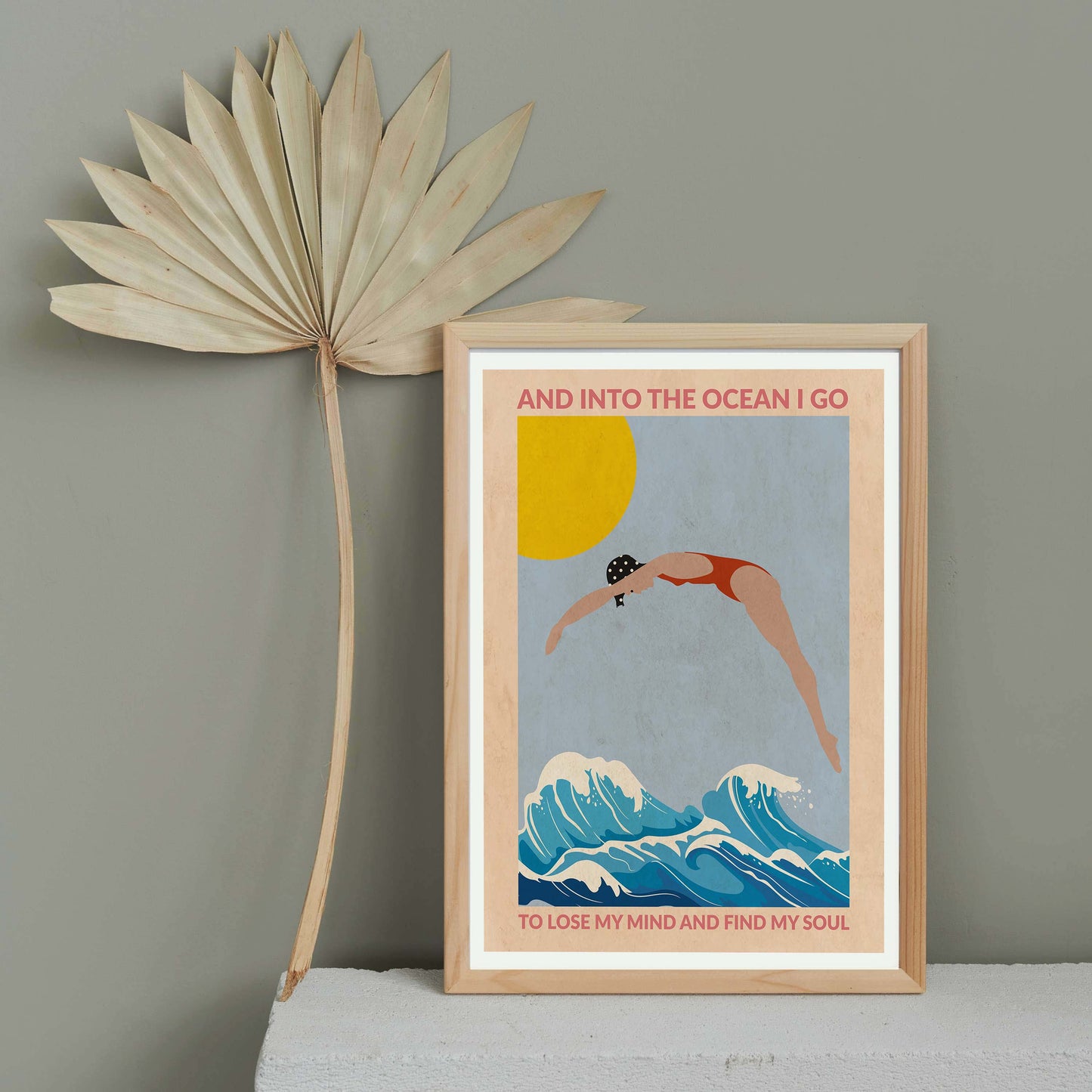 DIVE GIRL (RED) | PRINT