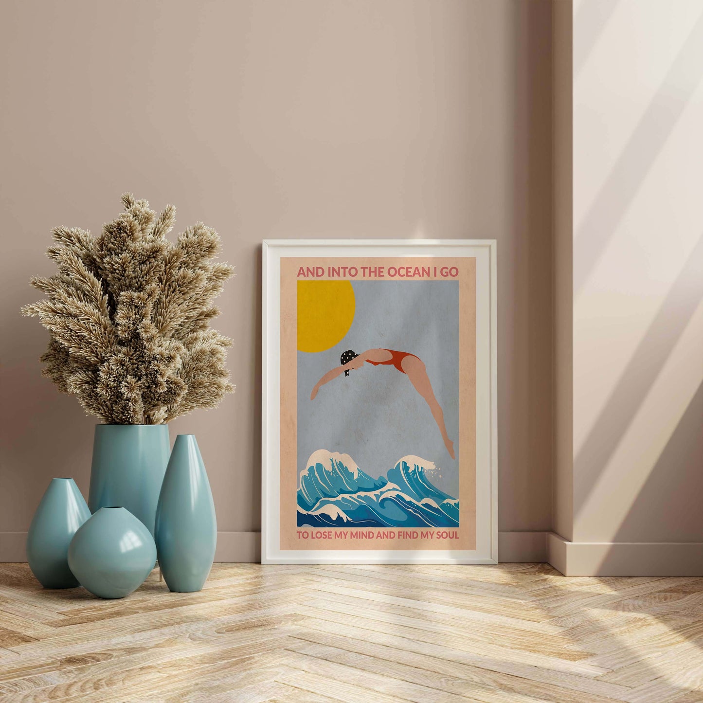 DIVE GIRL (RED) | PRINT