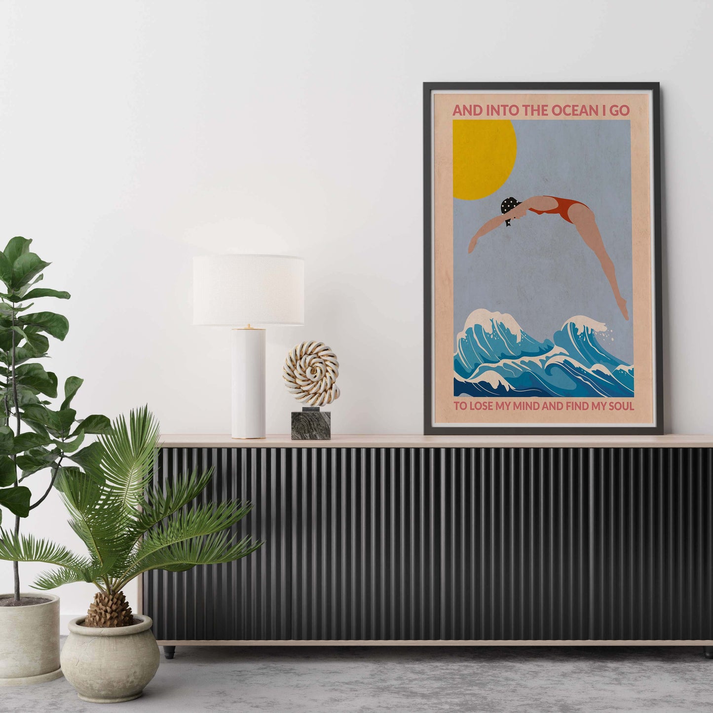 DIVE GIRL (RED) | PRINT