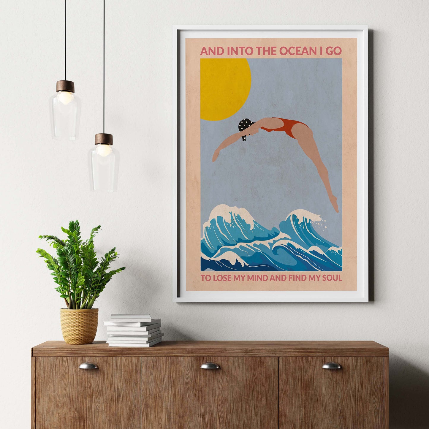 DIVE GIRL (RED) | PRINT