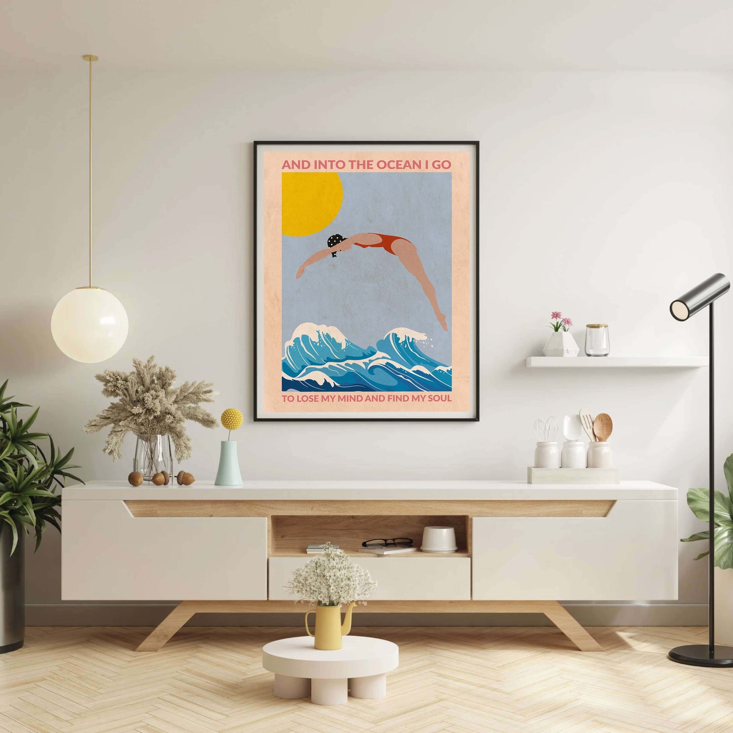 DIVE GIRL (RED) | PRINT