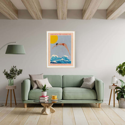 DIVE GIRL (RED) | PRINT