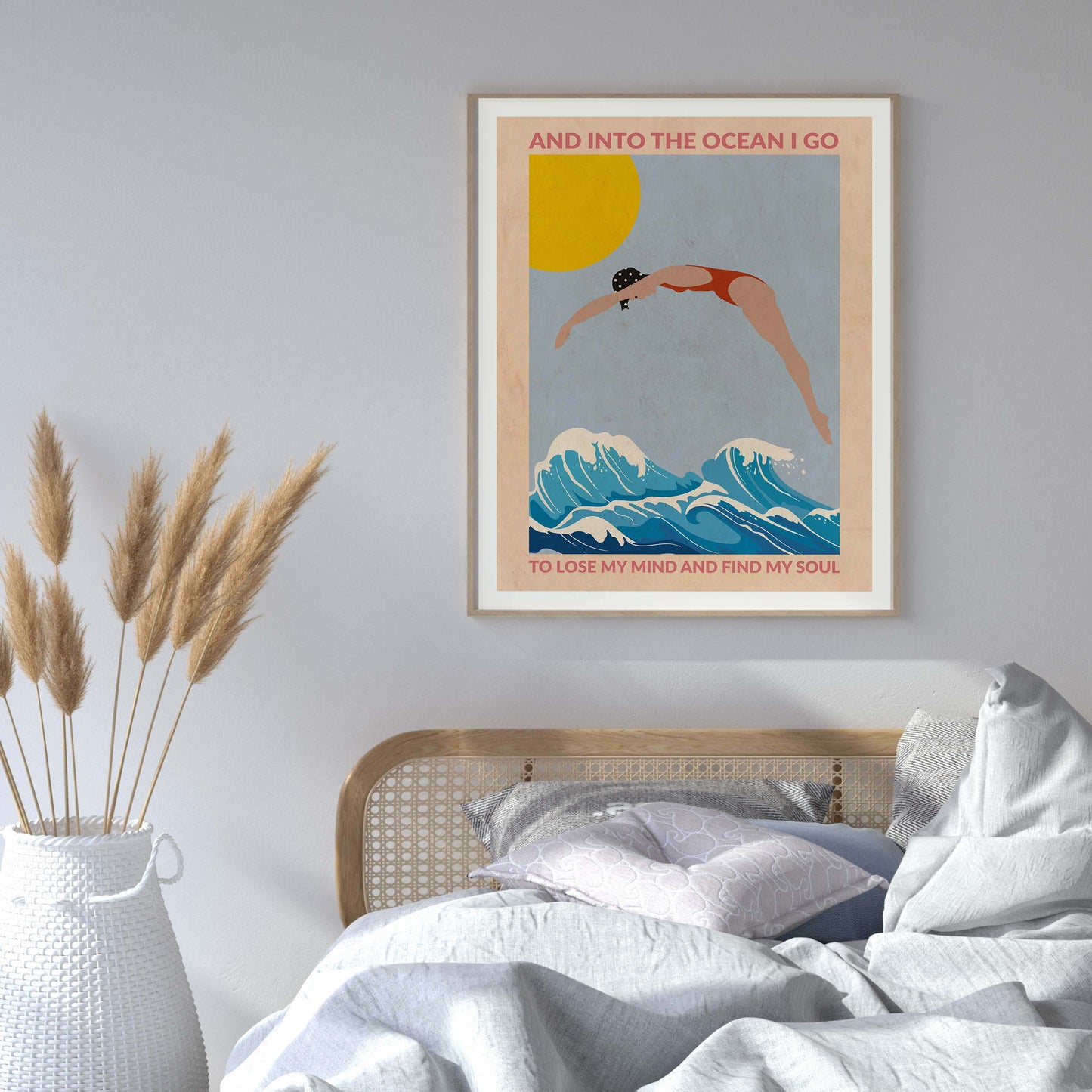 DIVE GIRL (RED) | PRINT