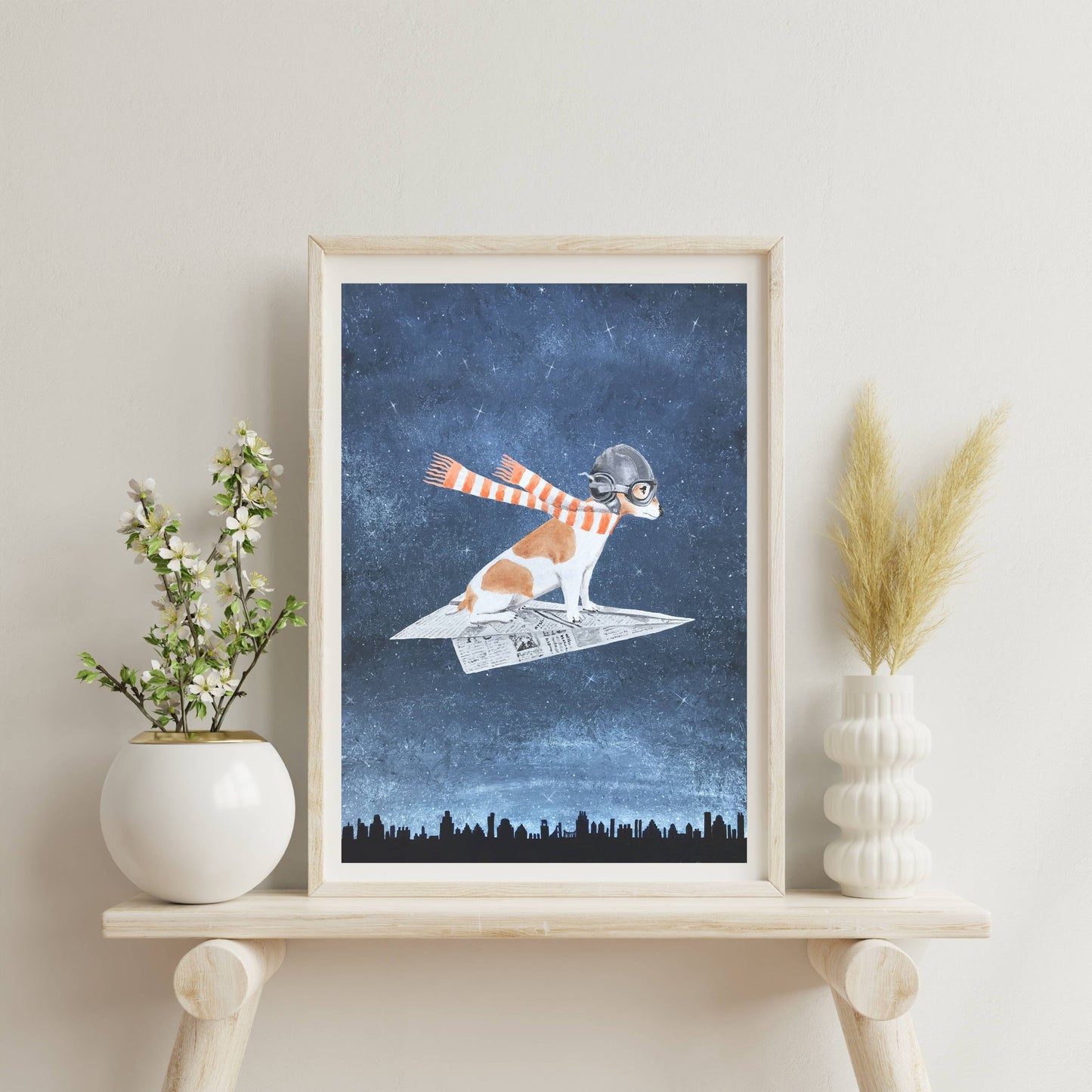 JACK RUSSELL ON PAPER PLANE | PRINT
