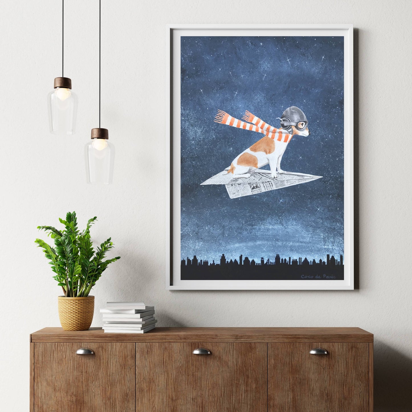 JACK RUSSELL ON PAPER PLANE | PRINT