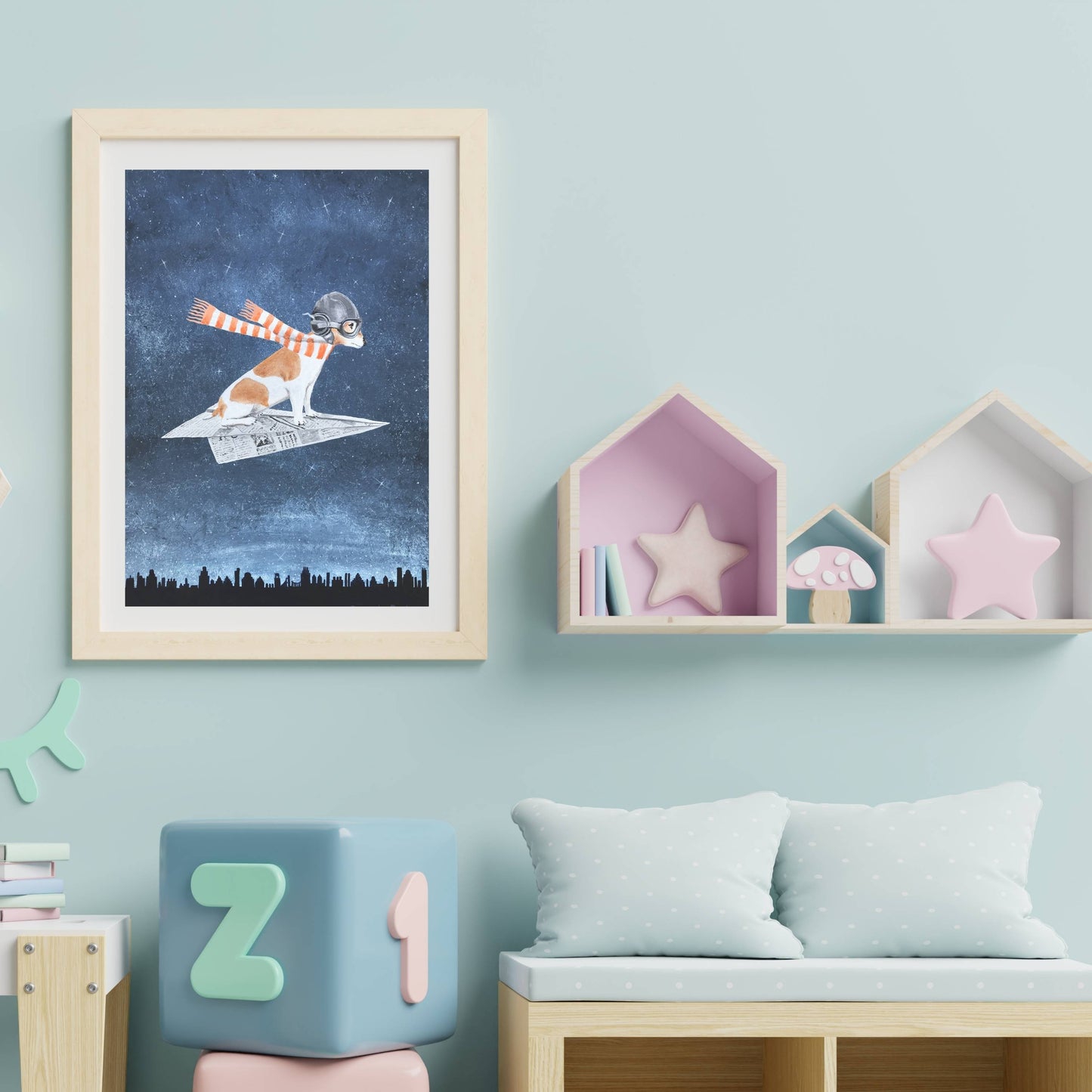 JACK RUSSELL ON PAPER PLANE | PRINT