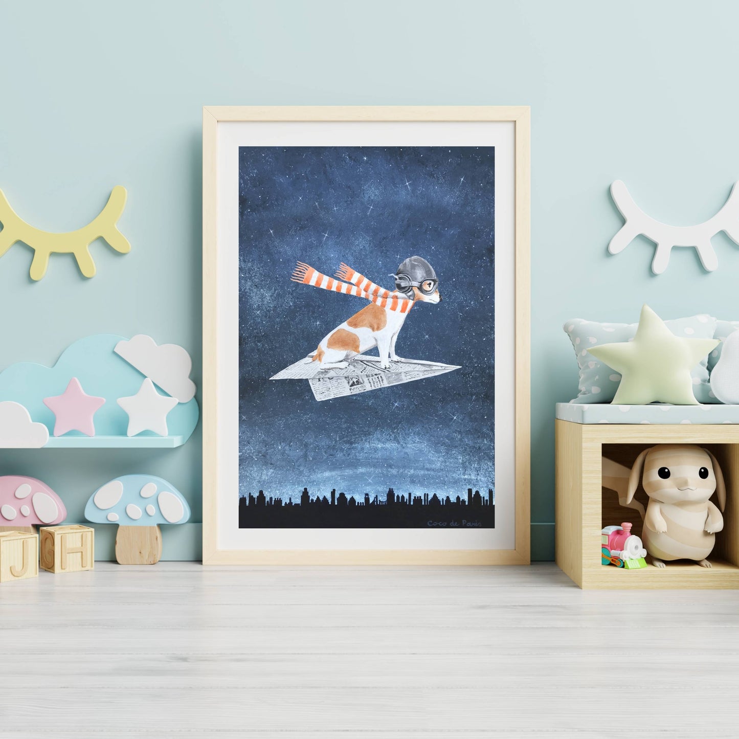 JACK RUSSELL ON PAPER PLANE | PRINT