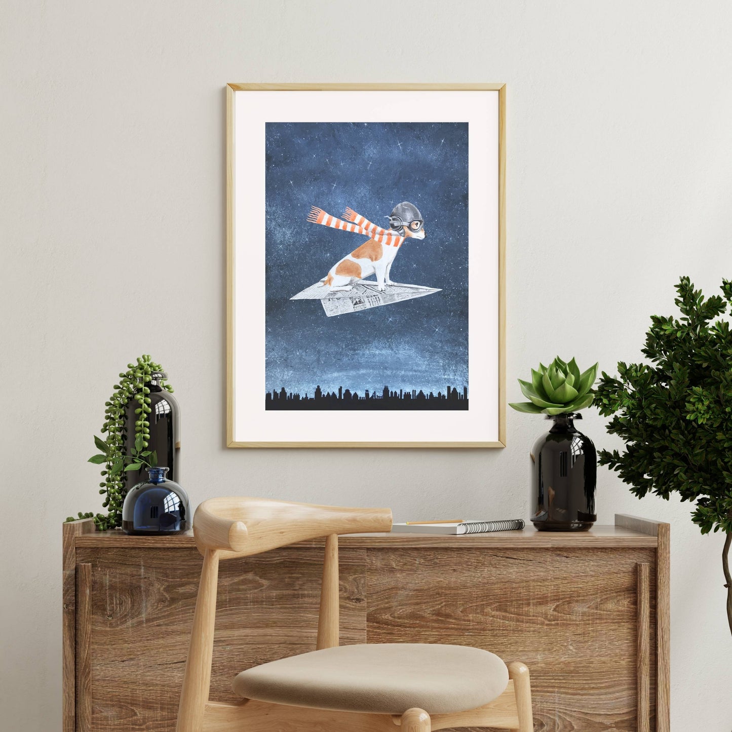 JACK RUSSELL ON PAPER PLANE | PRINT