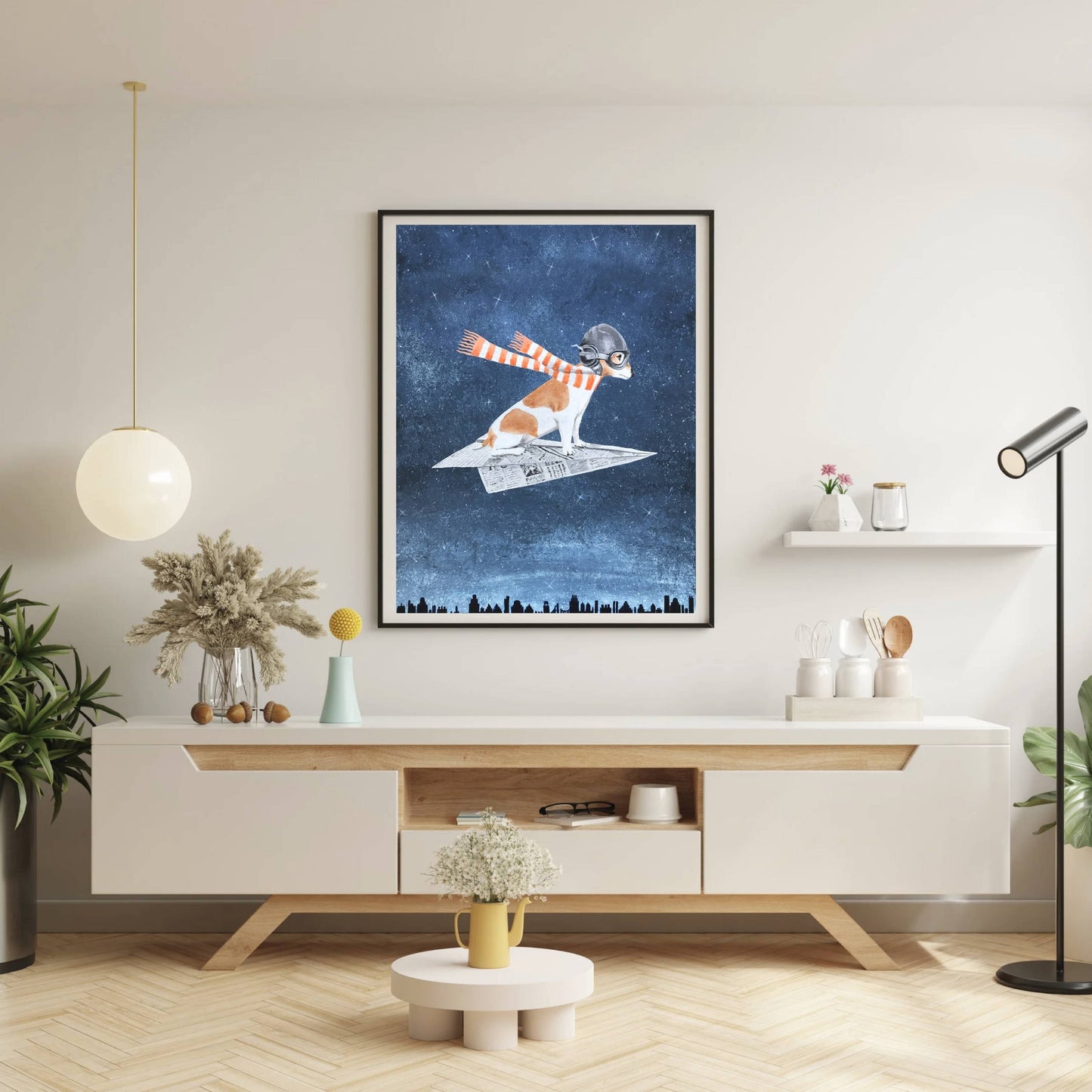 JACK RUSSELL ON PAPER PLANE | PRINT