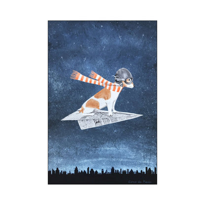 JACK RUSSELL ON PAPER PLANE | PRINT