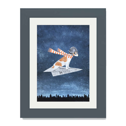 JACK RUSSELL ON PAPER PLANE | PRINT