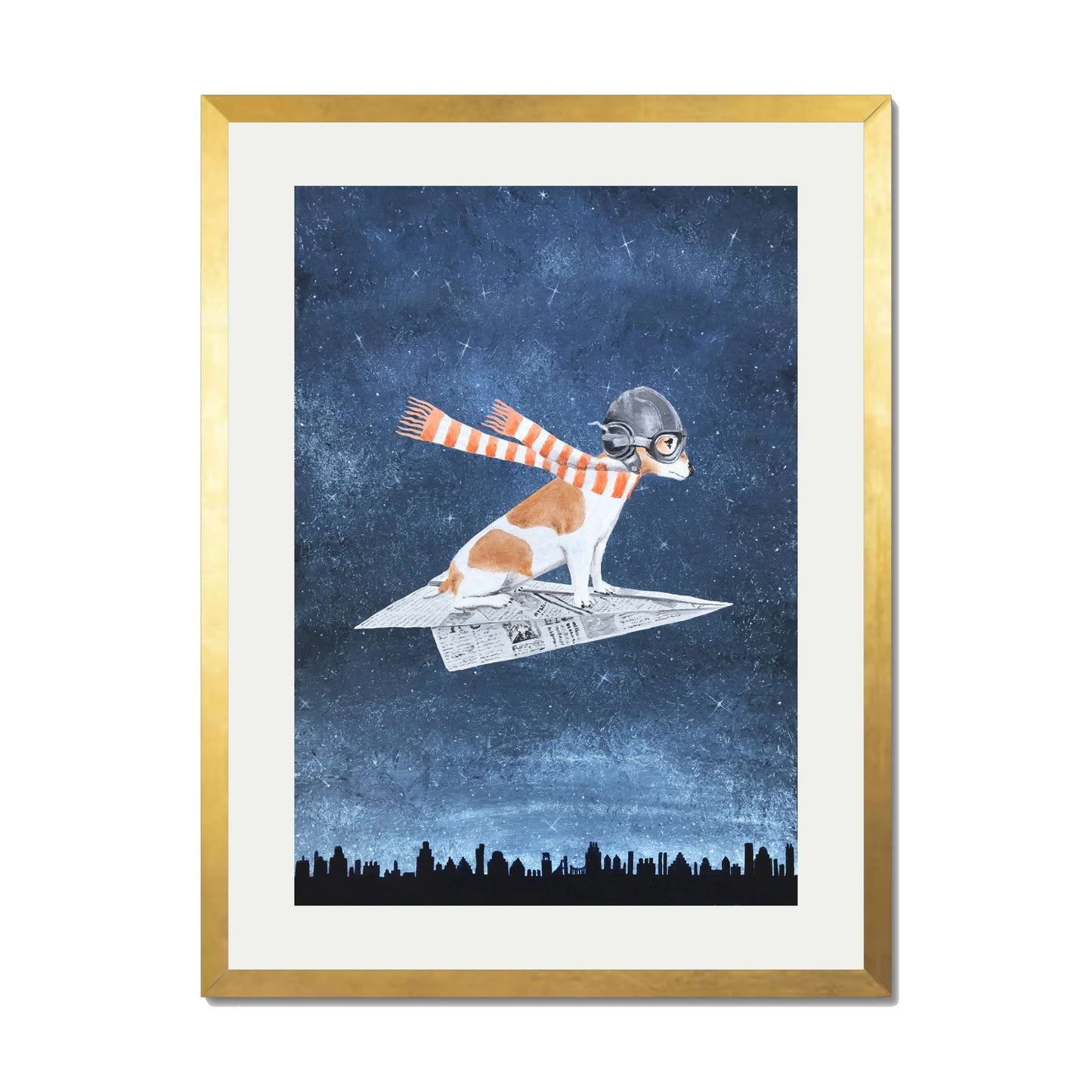 JACK RUSSELL ON PAPER PLANE | PRINT