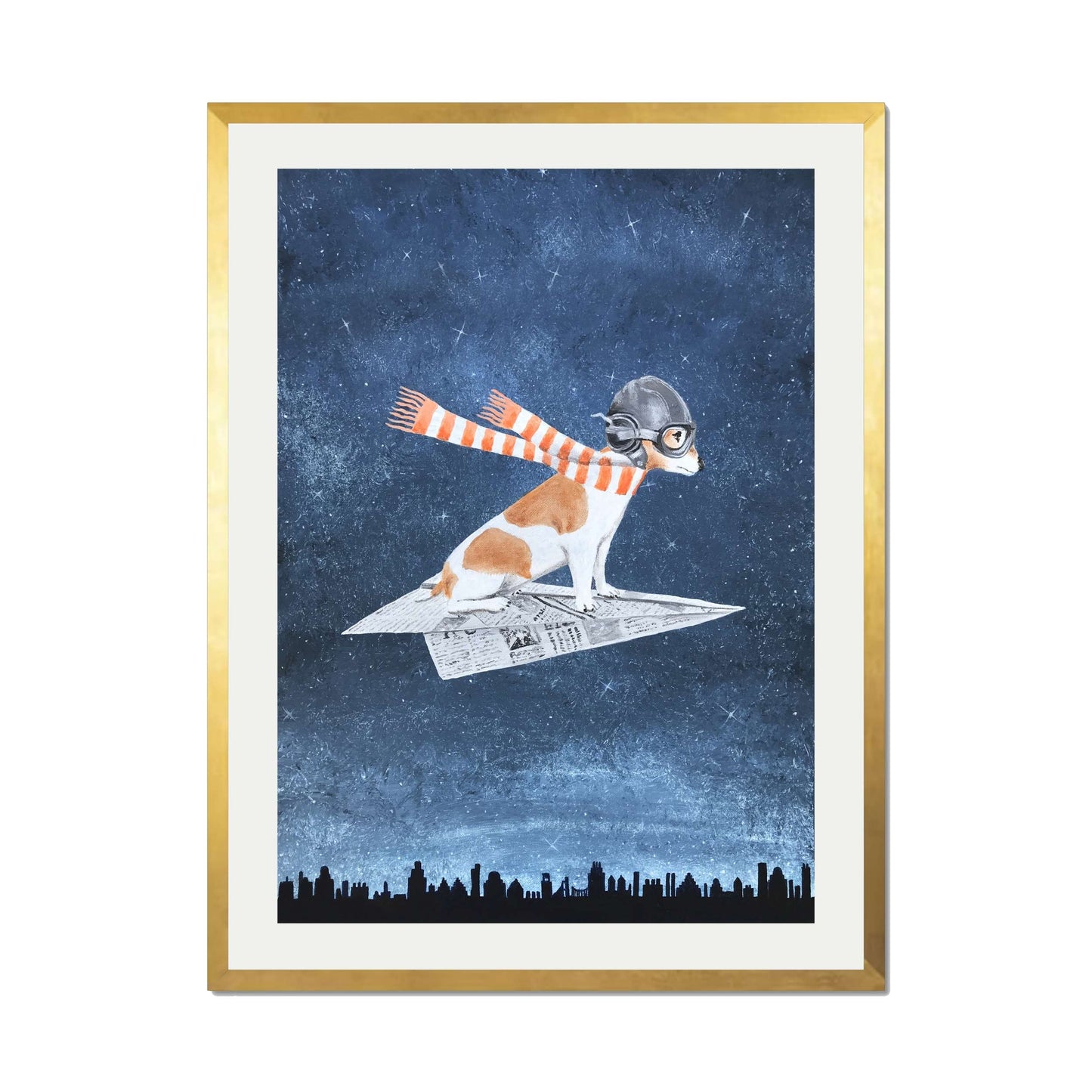 JACK RUSSELL ON PAPER PLANE | PRINT