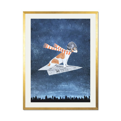JACK RUSSELL ON PAPER PLANE | PRINT