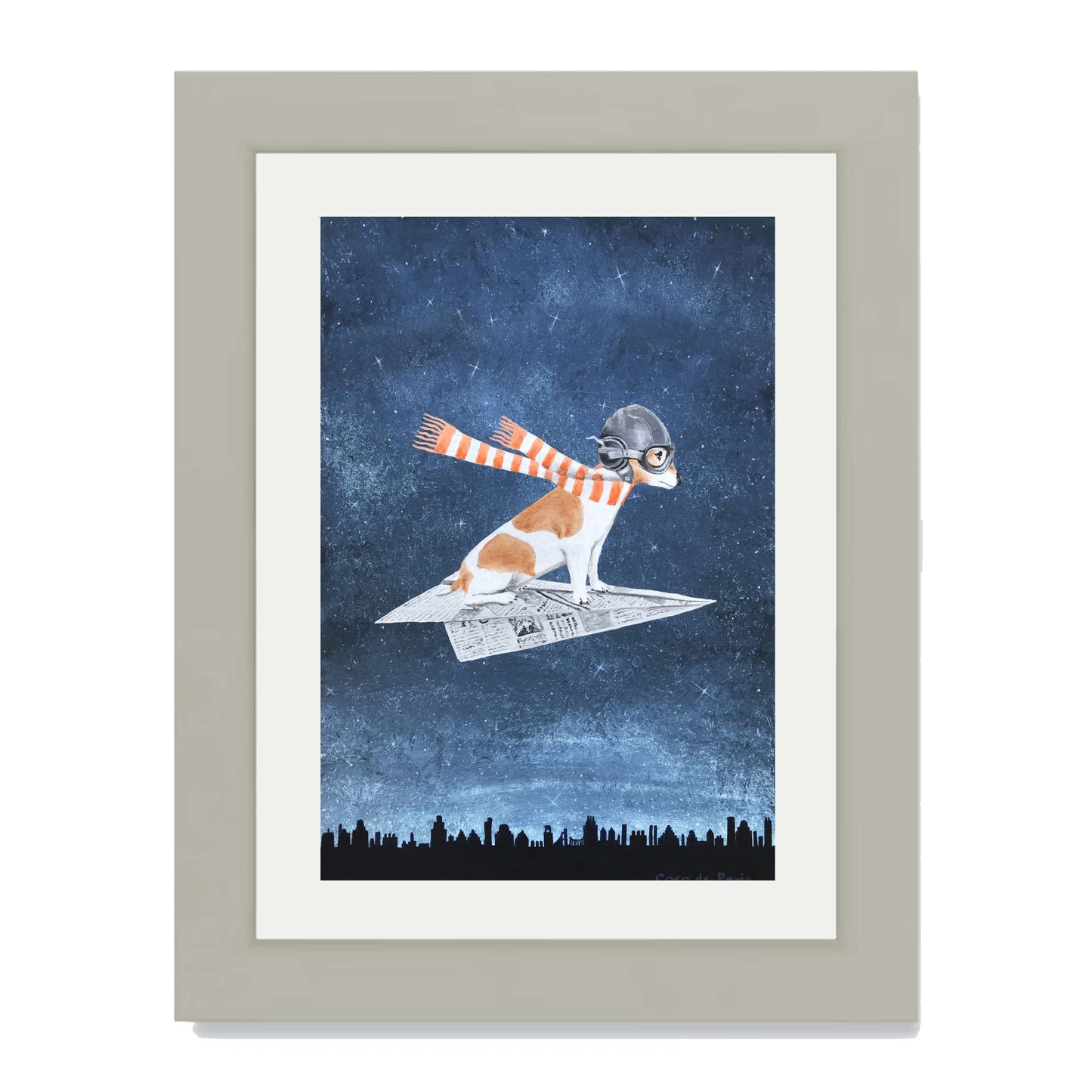 JACK RUSSELL ON PAPER PLANE | PRINT