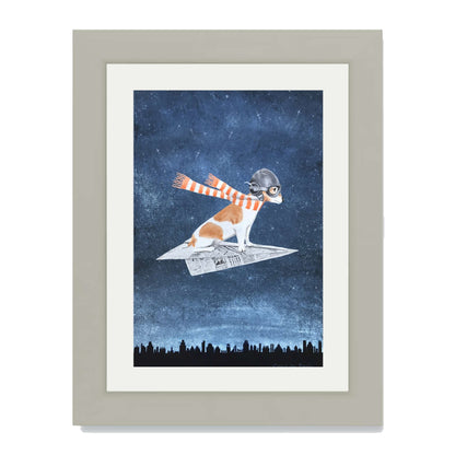 JACK RUSSELL ON PAPER PLANE | PRINT