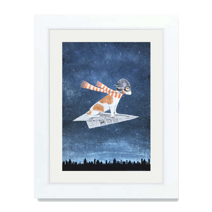JACK RUSSELL ON PAPER PLANE | PRINT