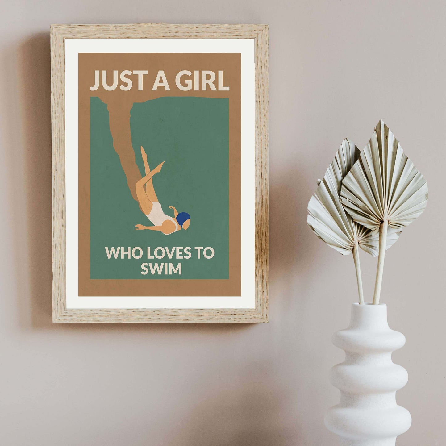 JUST A GIRL WHO LOVES TO SWIM | PRINT