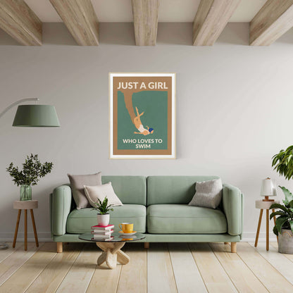 JUST A GIRL WHO LOVES TO SWIM | PRINT