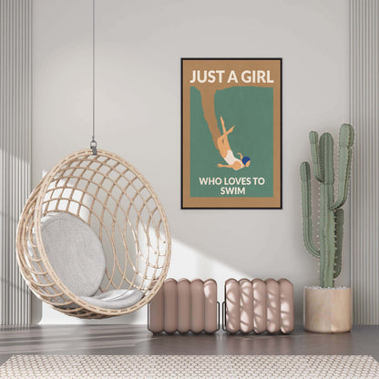 JUST A GIRL WHO LOVES TO SWIM | CANVAS