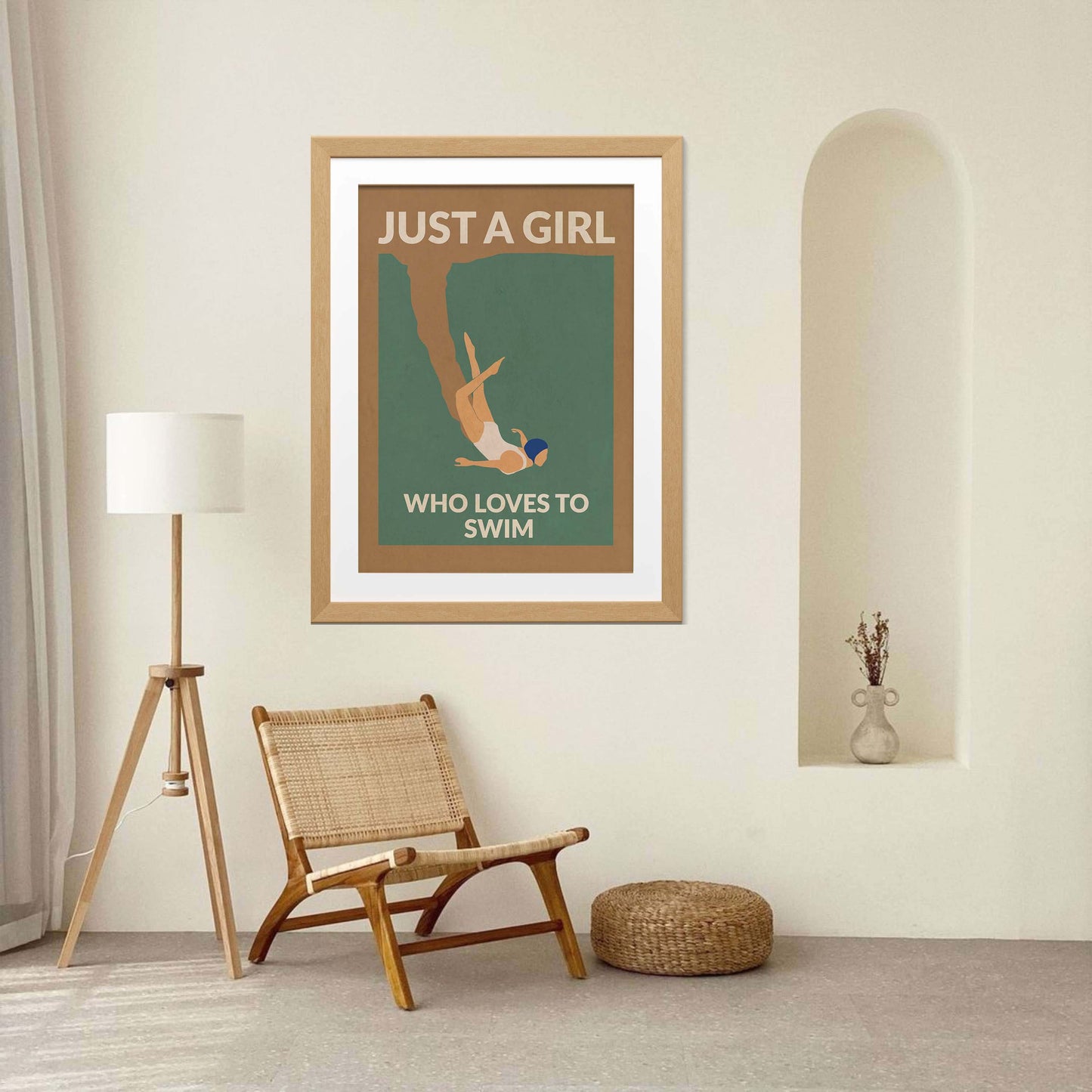 JUST A GIRL WHO LOVES TO SWIM | PRINT