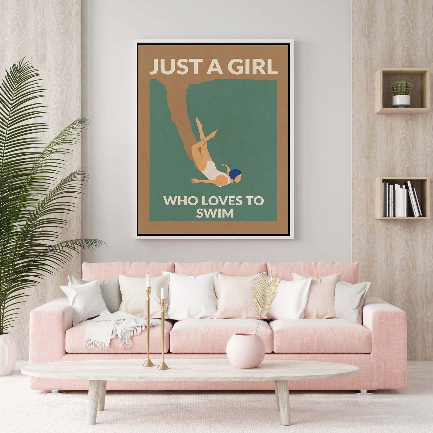 JUST A GIRL WHO LOVES TO SWIM | CANVAS