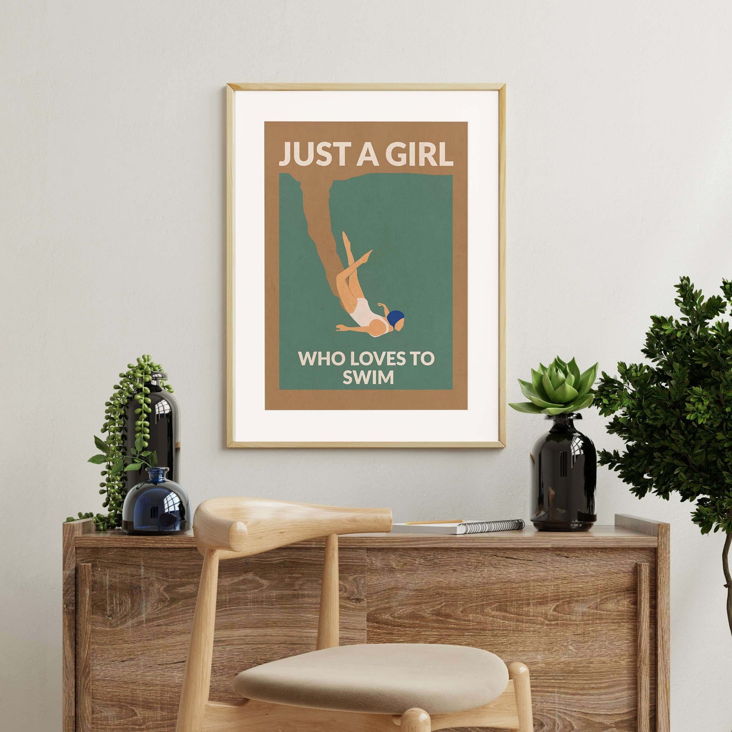 JUST A GIRL WHO LOVES TO SWIM | PRINT