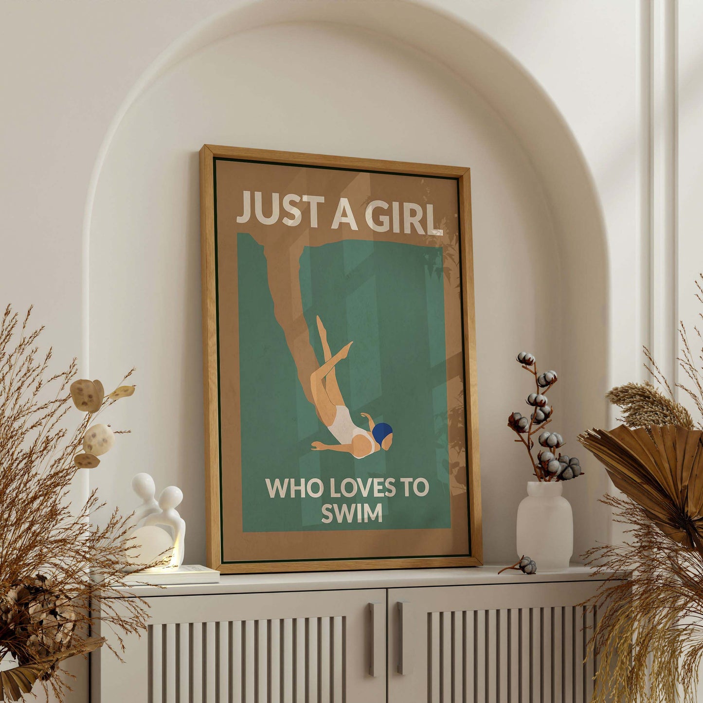 JUST A GIRL WHO LOVES TO SWIM | CANVAS