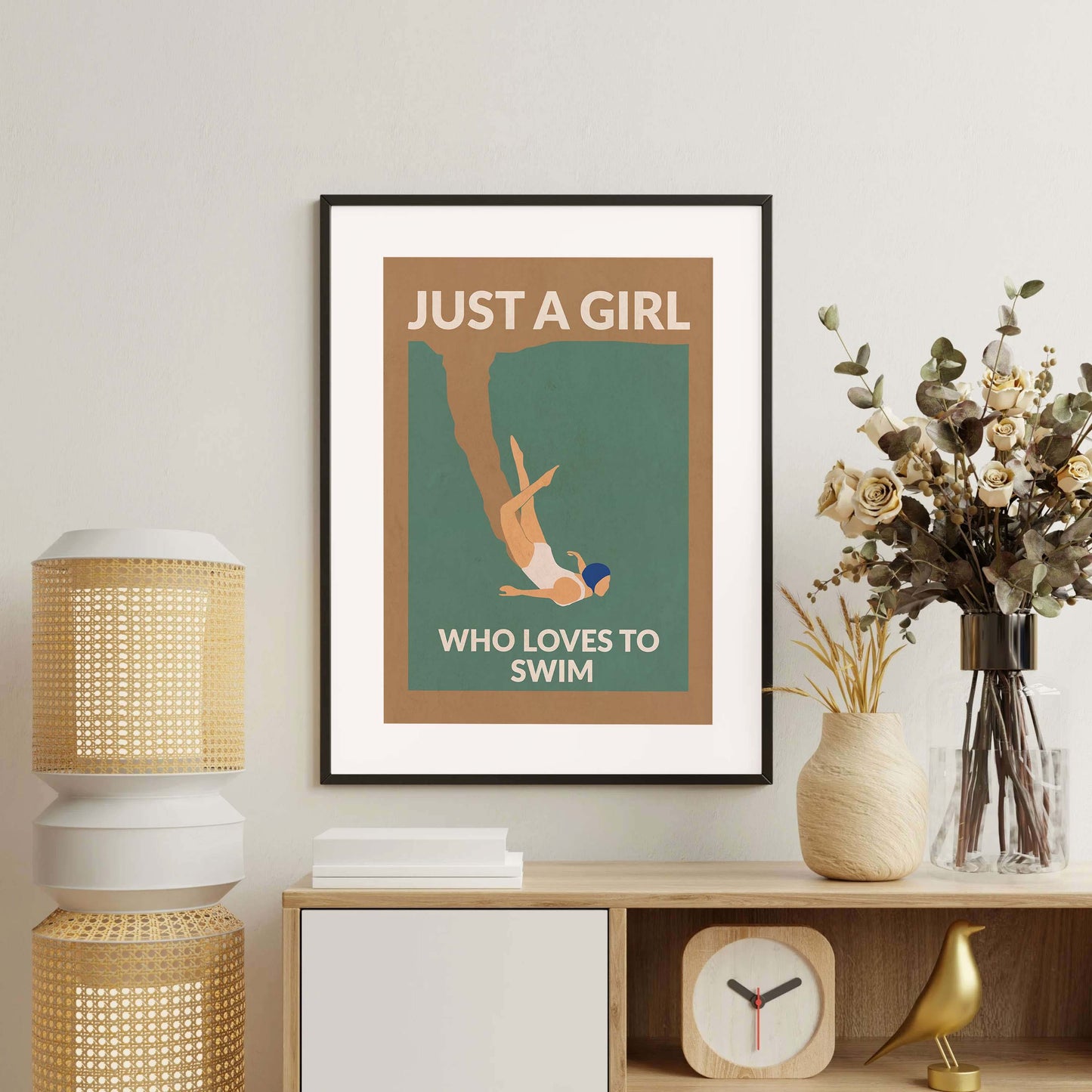 JUST A GIRL WHO LOVES TO SWIM | PRINT