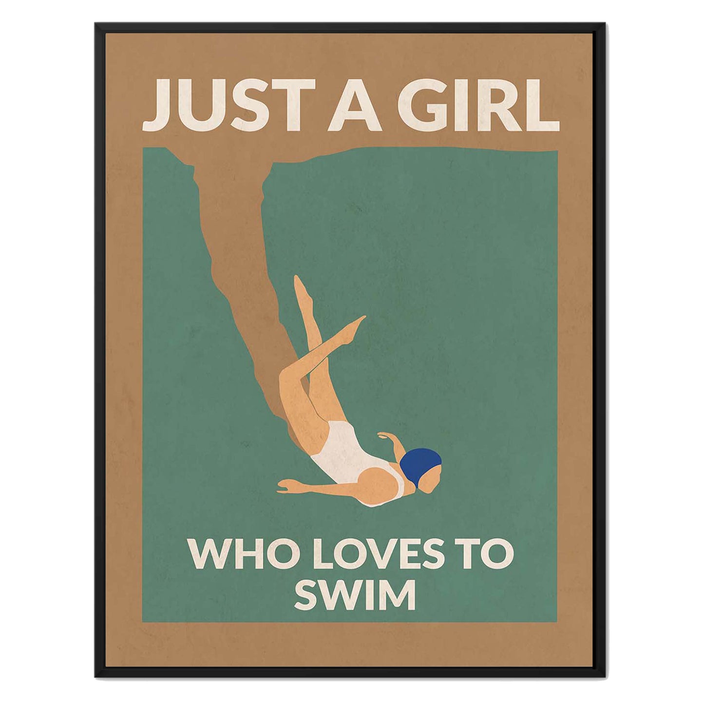 JUST A GIRL WHO LOVES TO SWIM | CANVAS