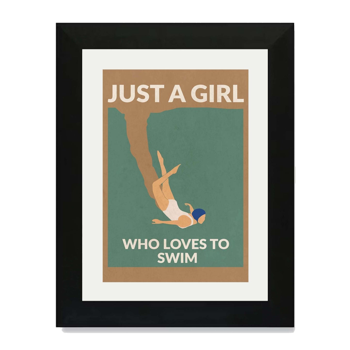 JUST A GIRL WHO LOVES TO SWIM | PRINT