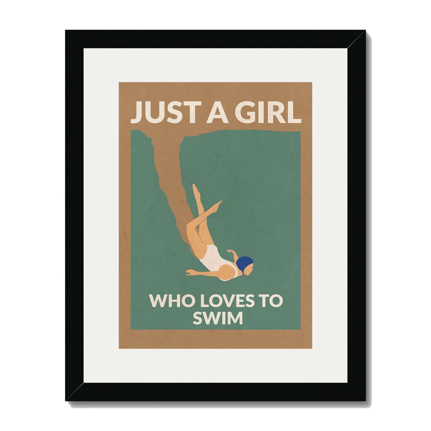 JUST A GIRL WHO LOVES TO SWIM | PRINT