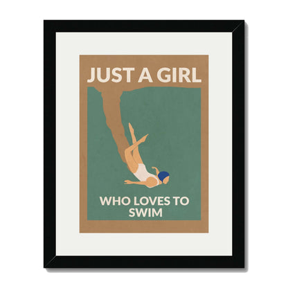 JUST A GIRL WHO LOVES TO SWIM | PRINT
