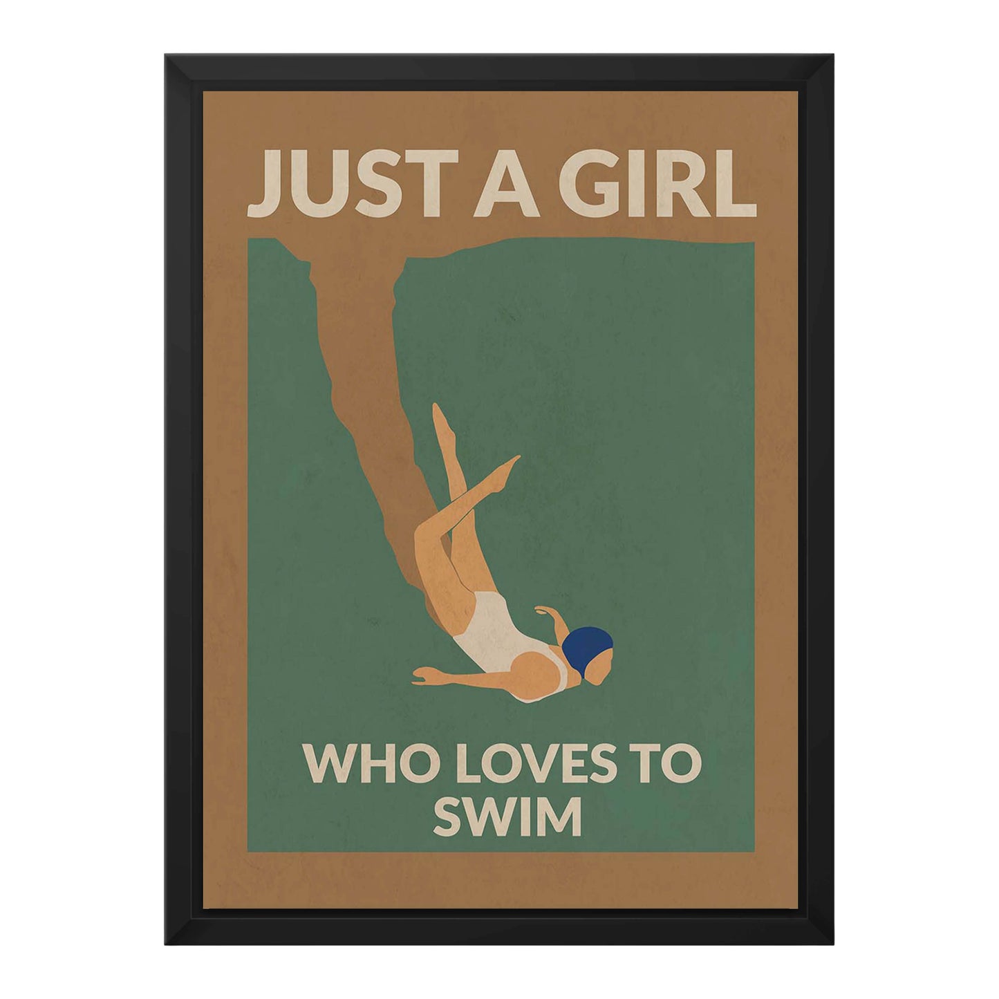 JUST A GIRL WHO LOVES TO SWIM | CANVAS