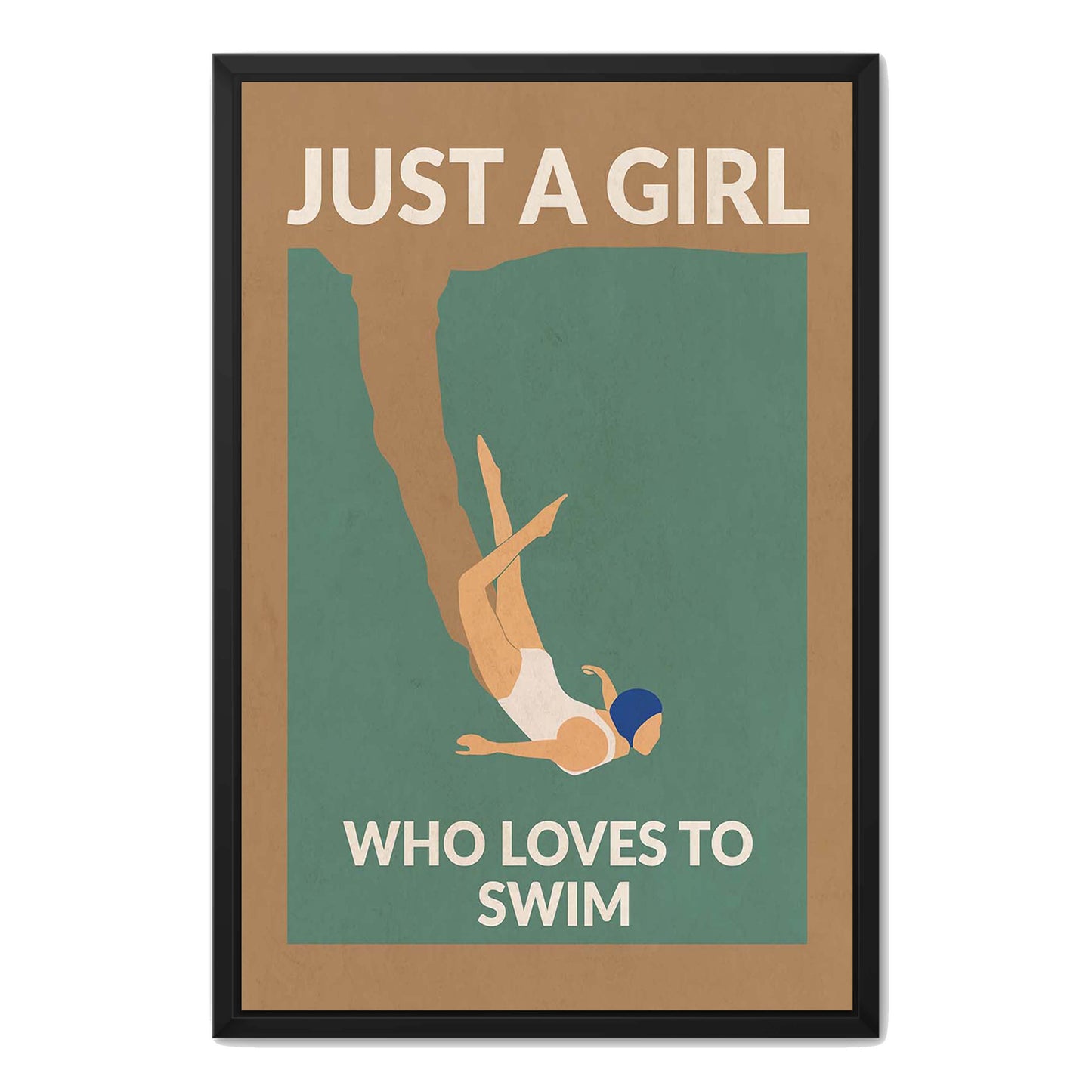 JUST A GIRL WHO LOVES TO SWIM | CANVAS