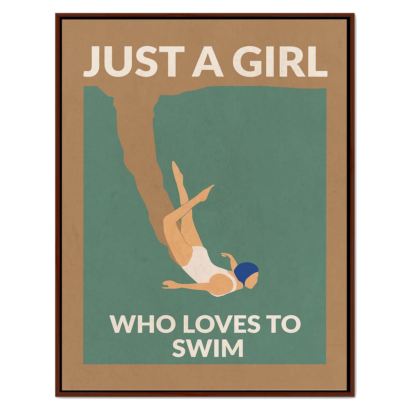 JUST A GIRL WHO LOVES TO SWIM | CANVAS