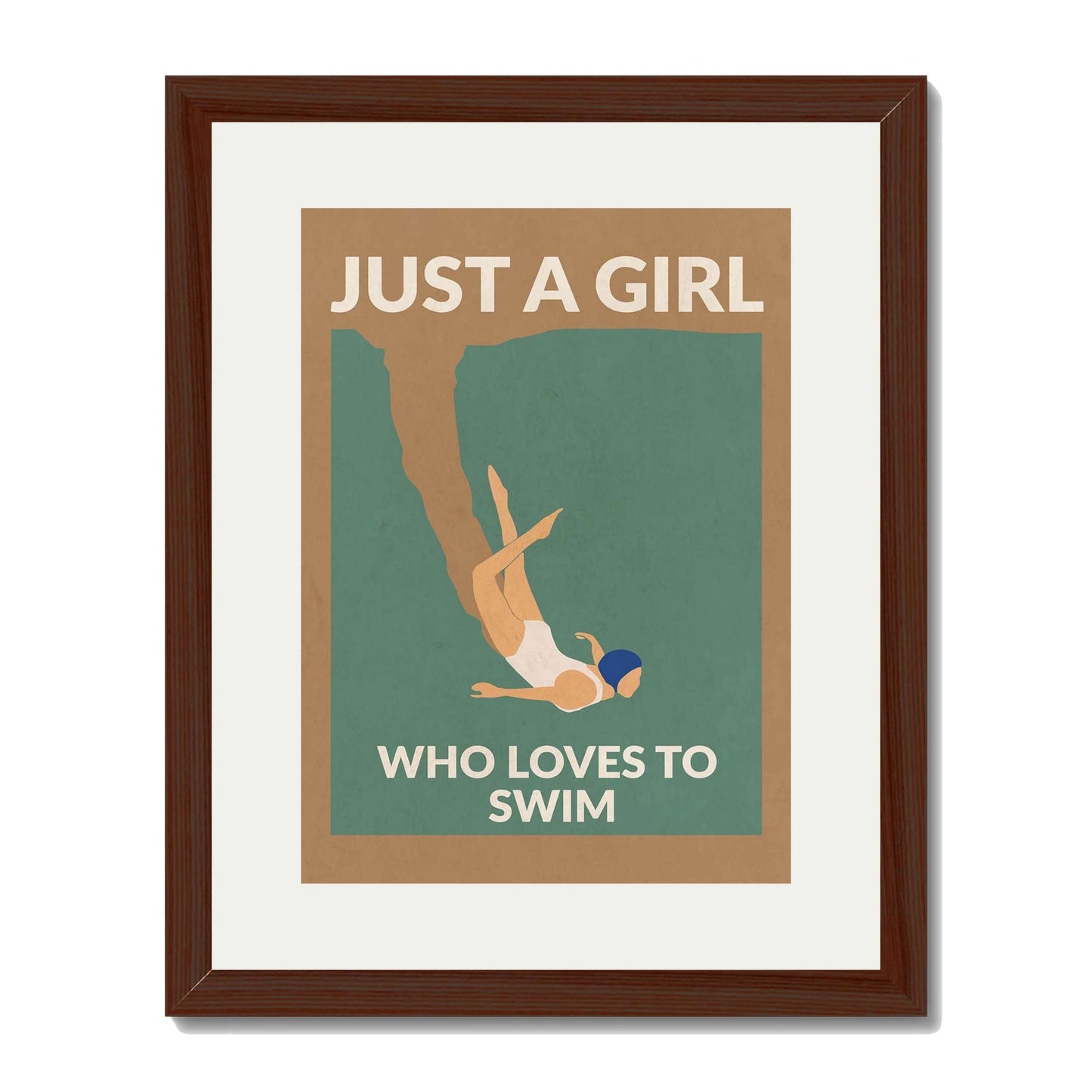 JUST A GIRL WHO LOVES TO SWIM | PRINT