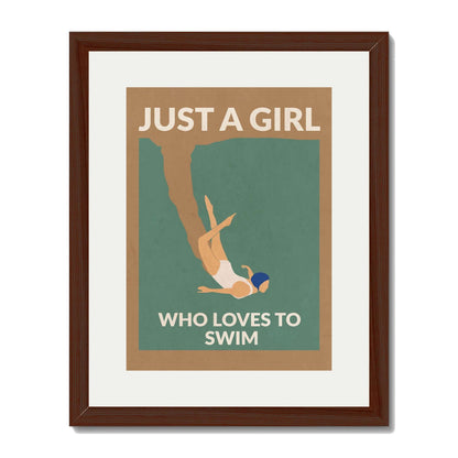 JUST A GIRL WHO LOVES TO SWIM | PRINT