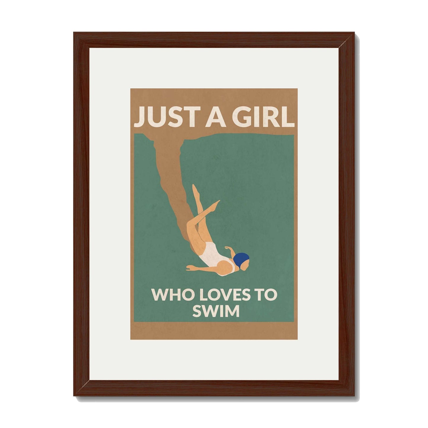JUST A GIRL WHO LOVES TO SWIM | PRINT