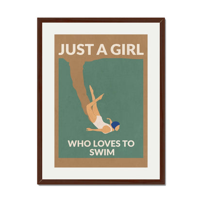 JUST A GIRL WHO LOVES TO SWIM | PRINT