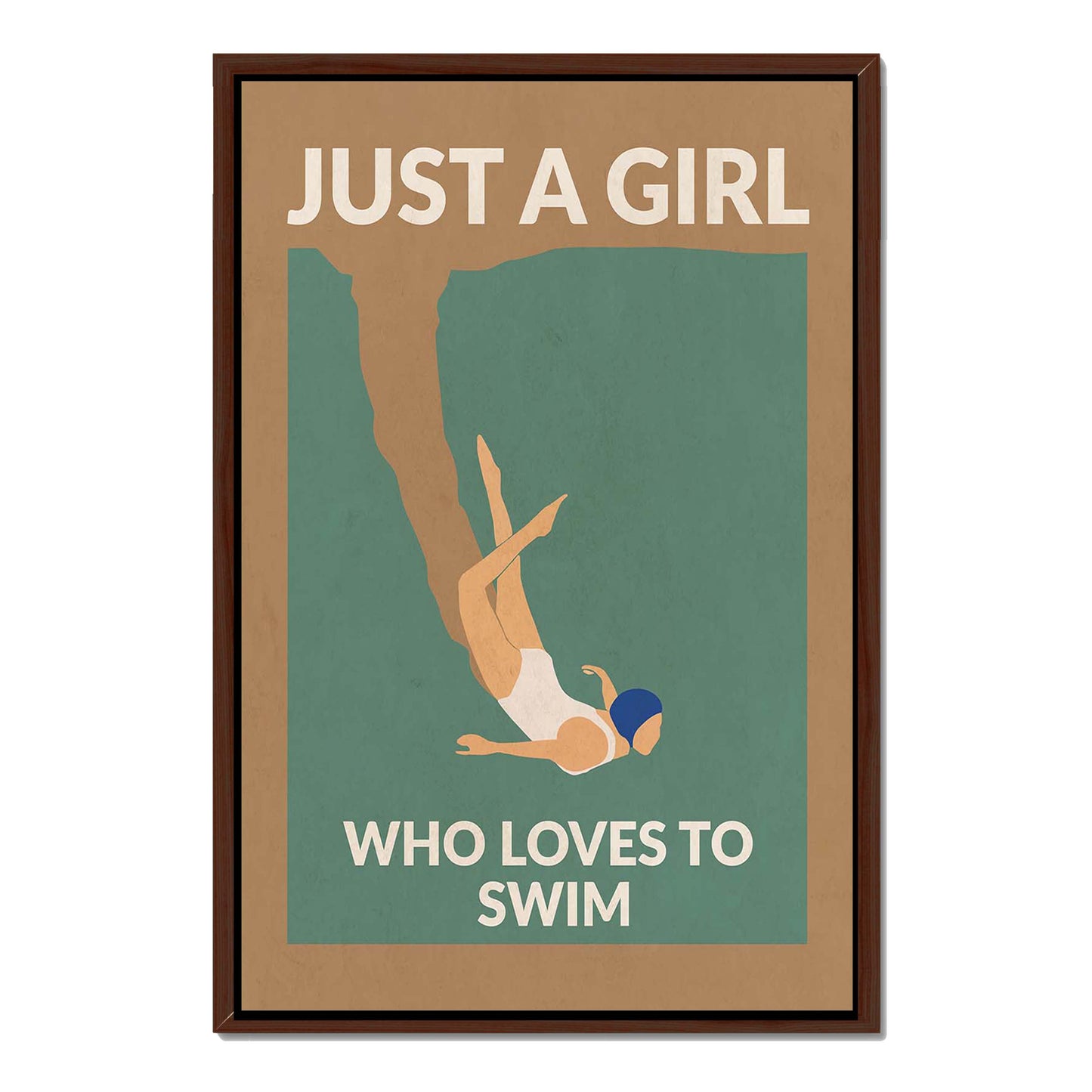 JUST A GIRL WHO LOVES TO SWIM | CANVAS