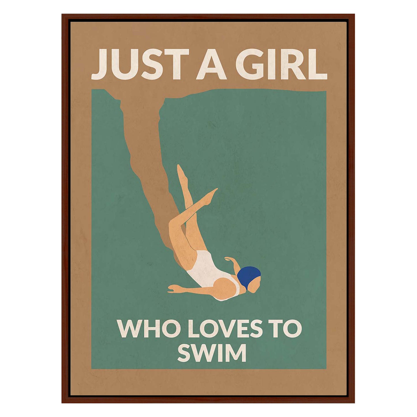 JUST A GIRL WHO LOVES TO SWIM | CANVAS