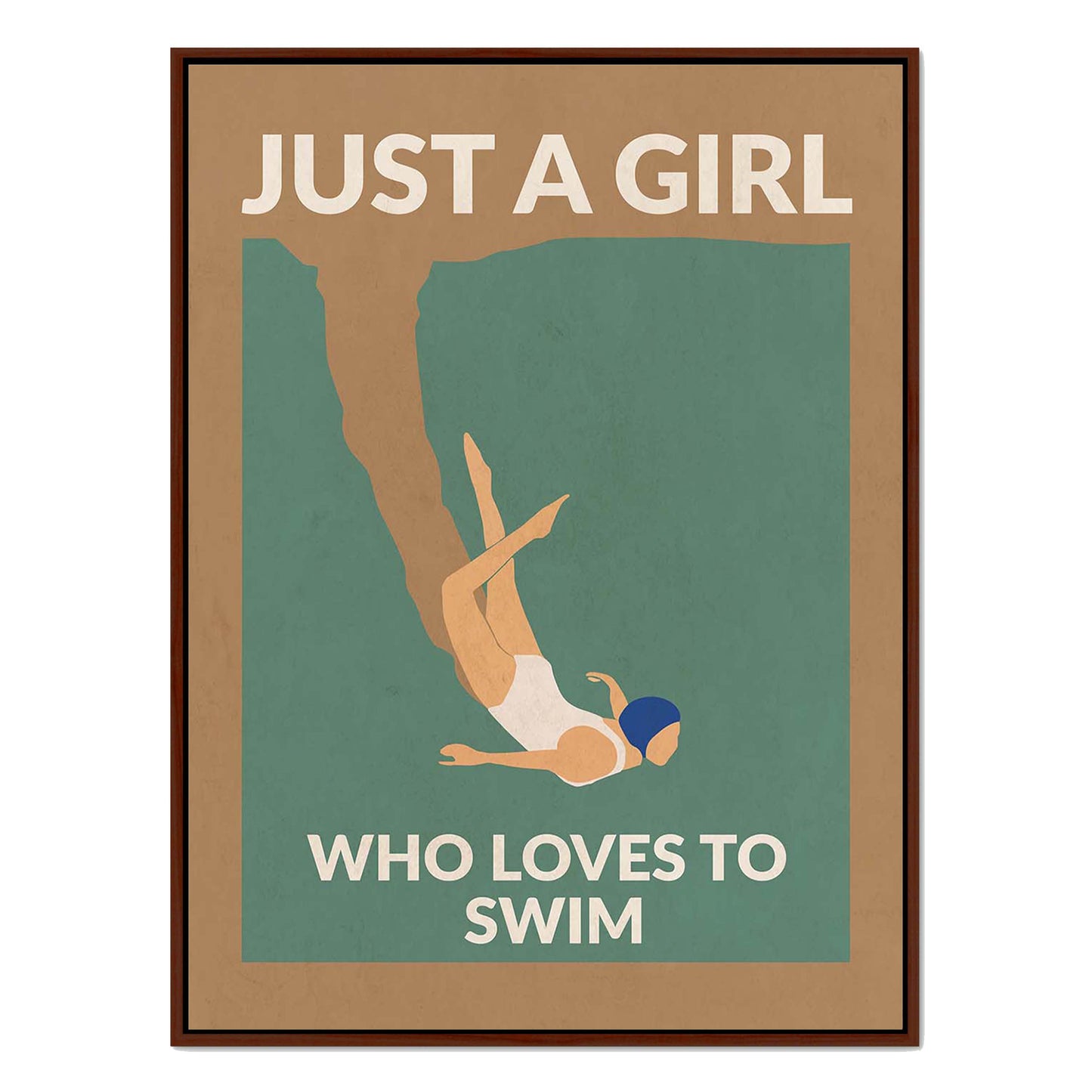 JUST A GIRL WHO LOVES TO SWIM | CANVAS