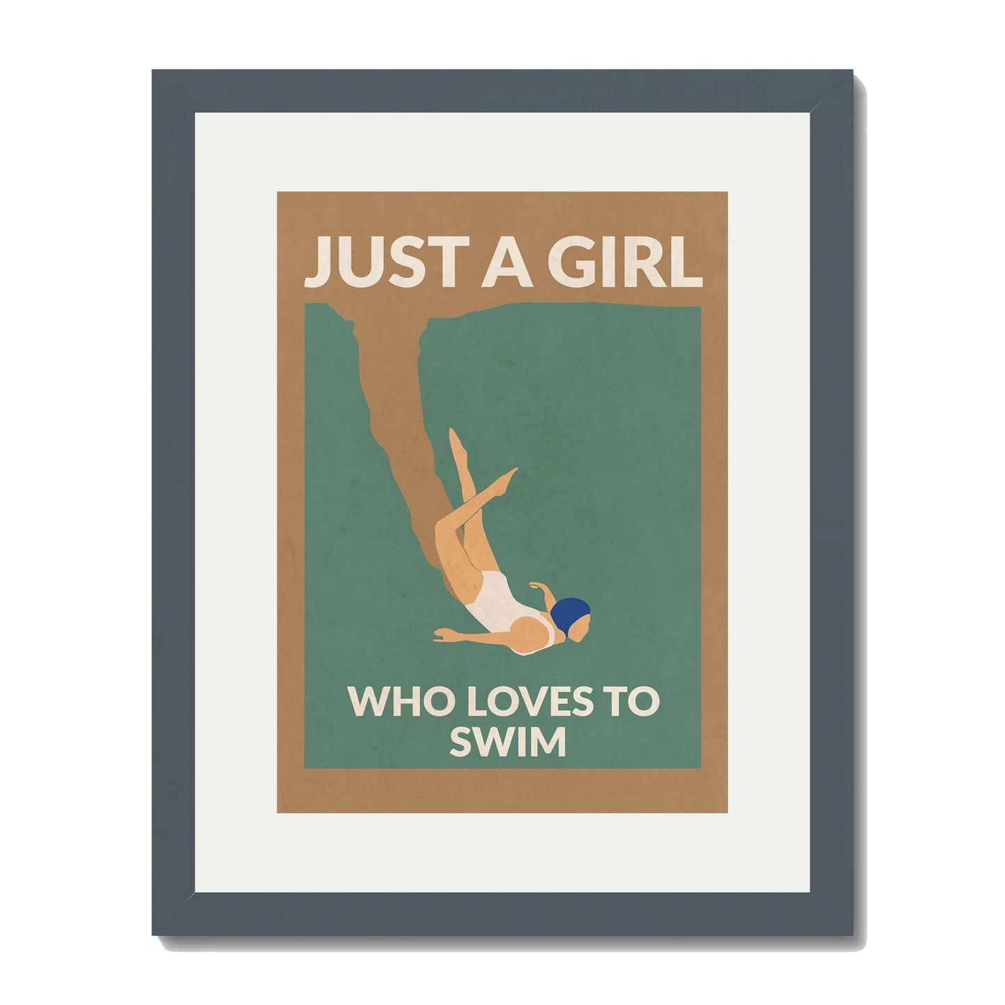 JUST A GIRL WHO LOVES TO SWIM | PRINT