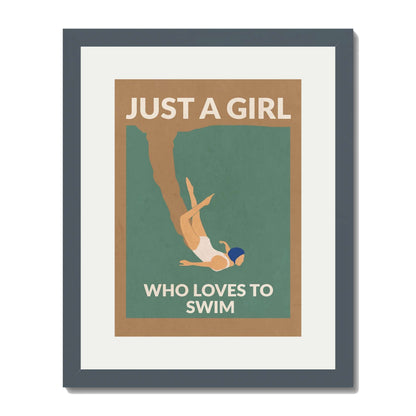 JUST A GIRL WHO LOVES TO SWIM | PRINT