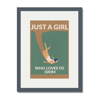 JUST A GIRL WHO LOVES TO SWIM | PRINT