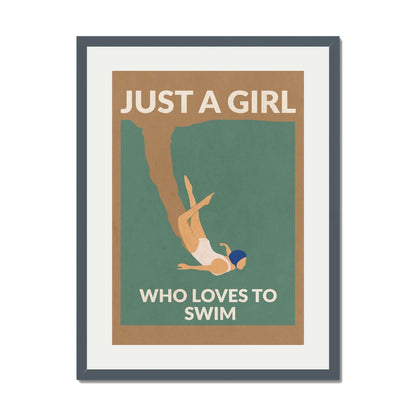 JUST A GIRL WHO LOVES TO SWIM | PRINT