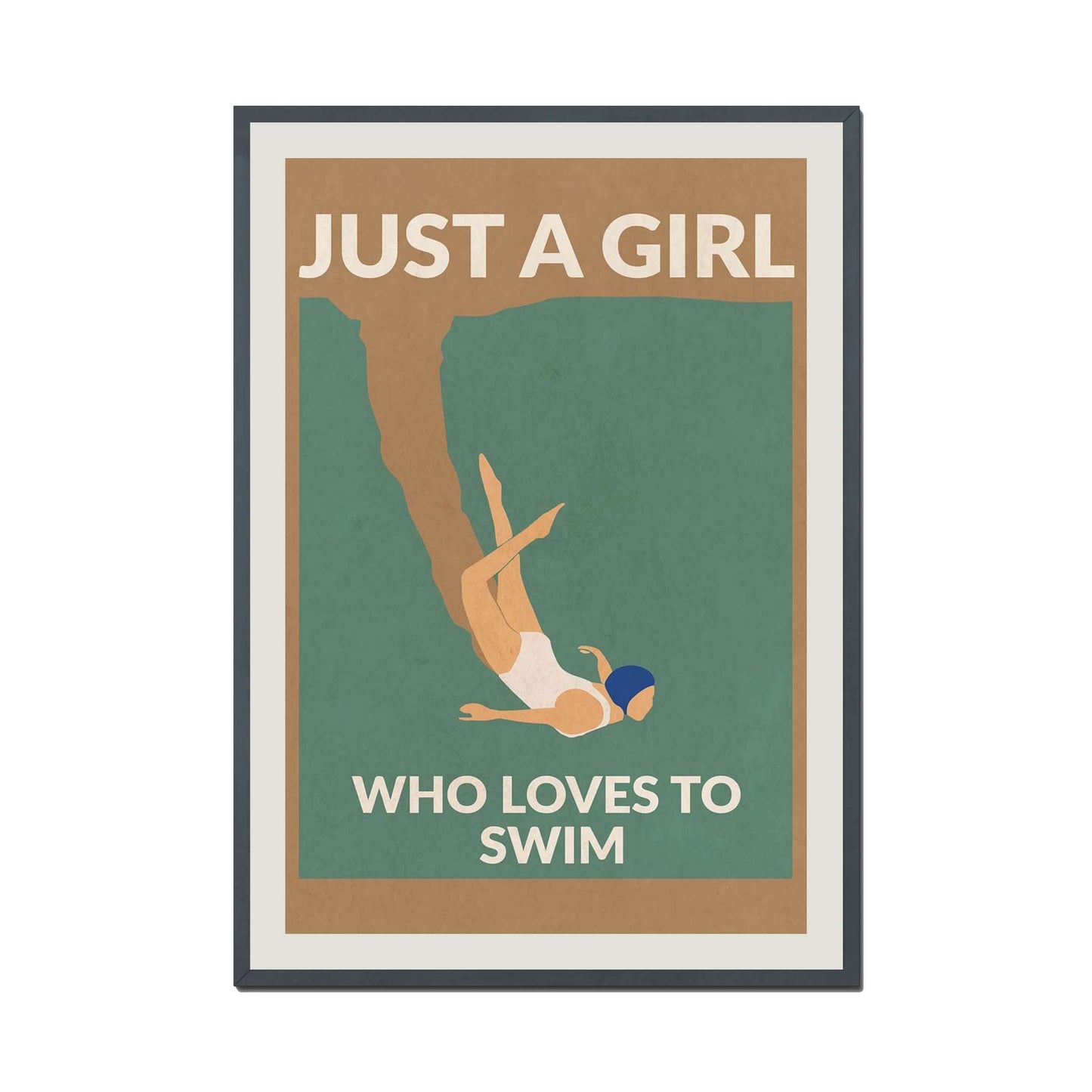 JUST A GIRL WHO LOVES TO SWIM | PRINT